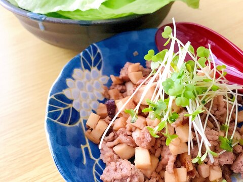 高野豆腐とひき肉のそぼろ★レタス包み★作り置きに